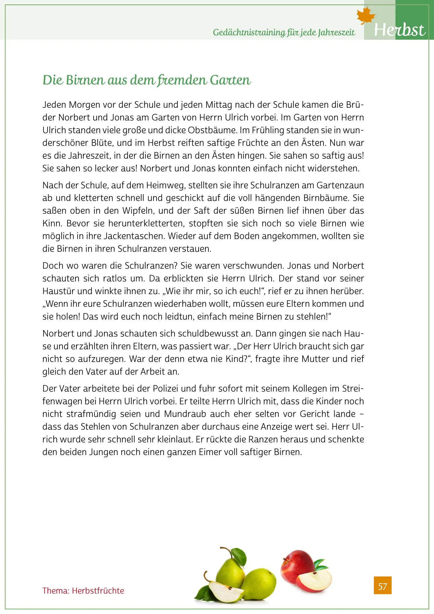 Bild: 9783944360249 | Gedächtnistraining für jede Jahreszeit - Herbst | Natali Mallek | Buch