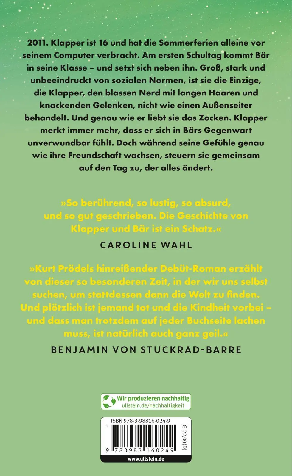 Rückseite: 9783988160249 | Klapper | Kurt Prödel | Buch | 256 S. | Deutsch | 2025