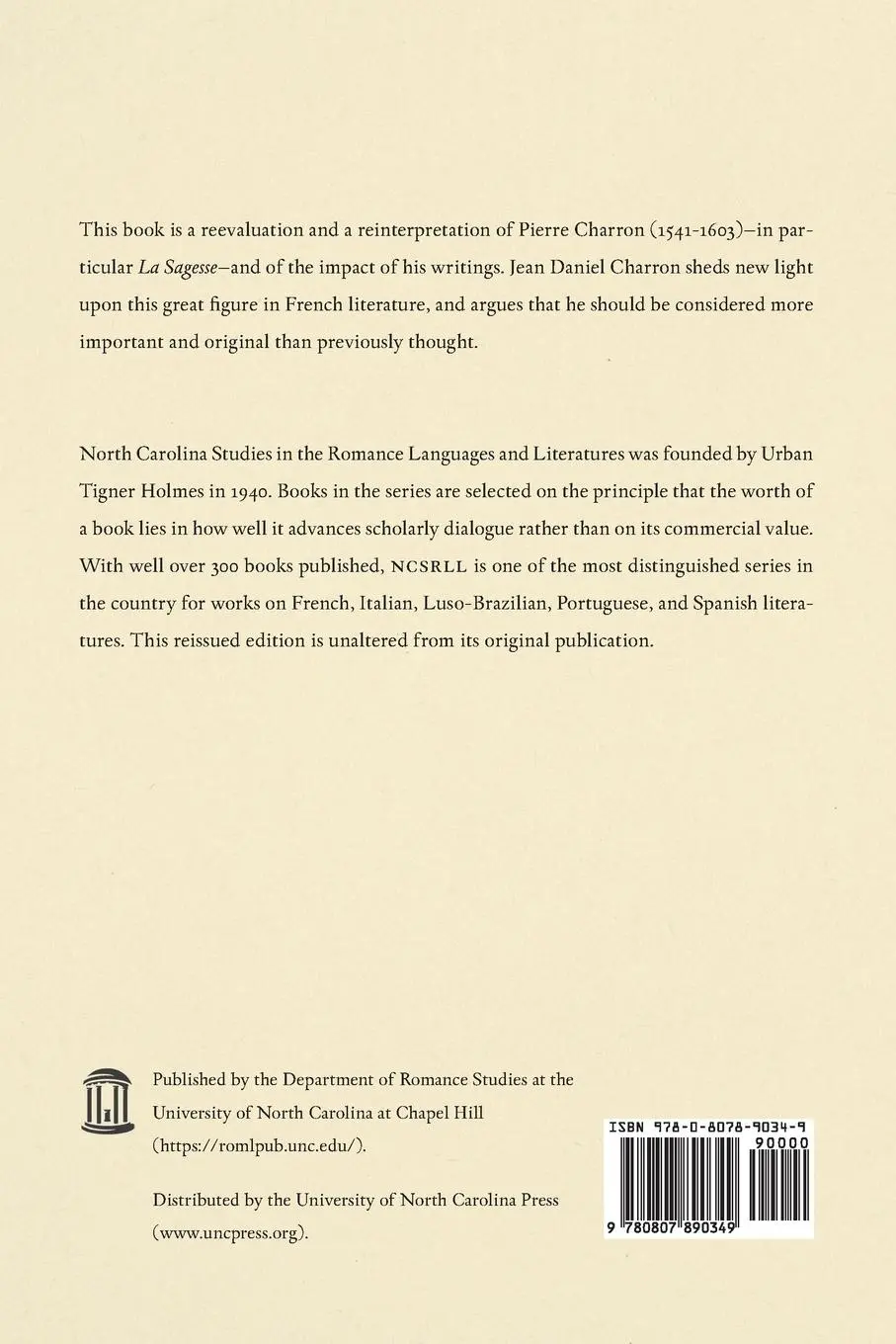 Rückseite: 9780807890349 | The "Wisdom" of Pierre Charron | Jean Daniel Charron | Taschenbuch