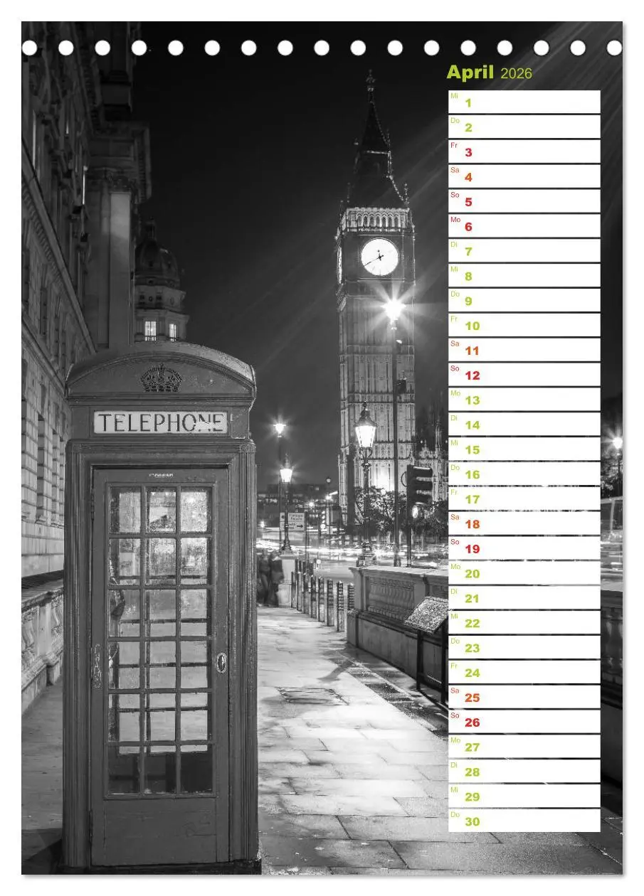 Bild: 9783516430349 | Big City London (Tischkalender 2026 DIN A5 hoch), CALVENDO...