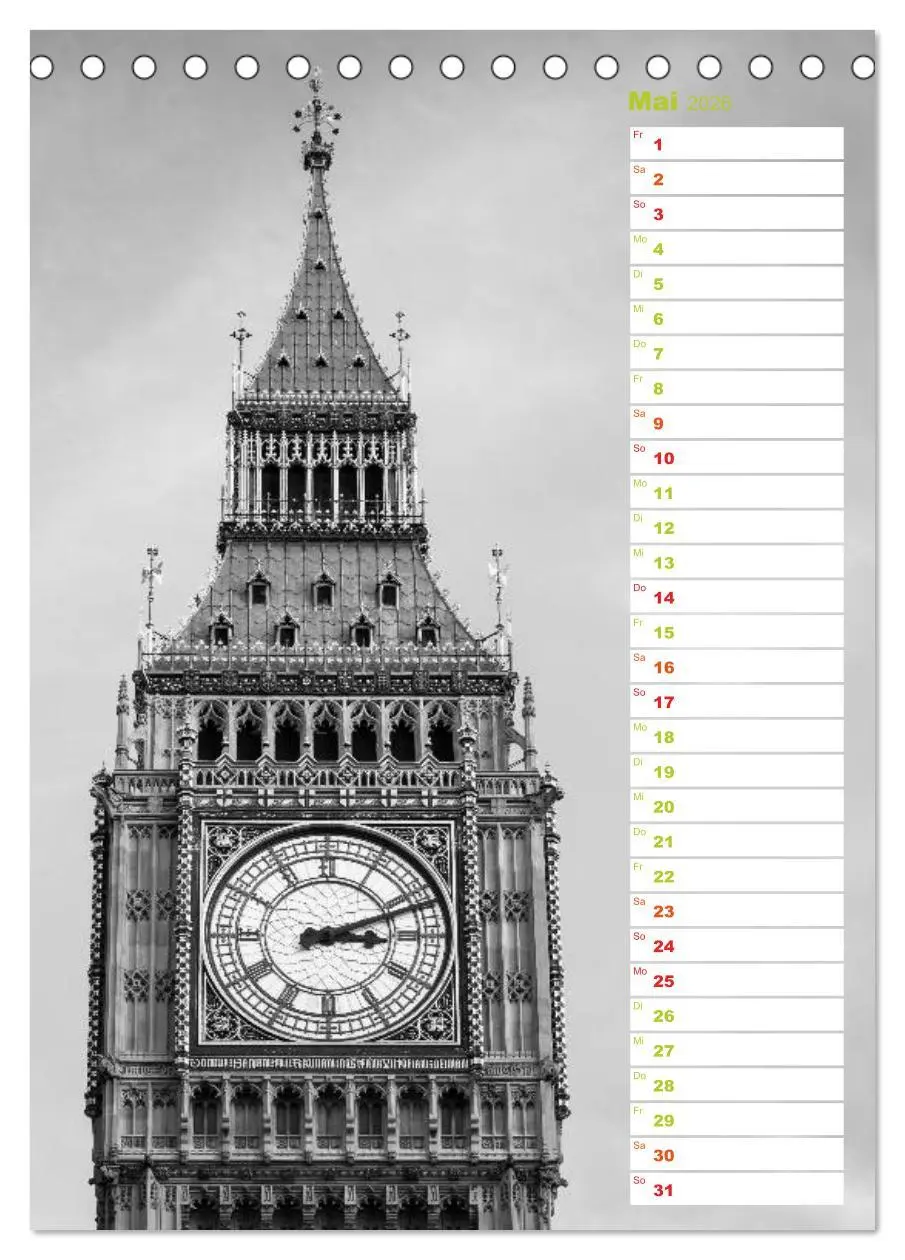 Bild: 9783516430349 | Big City London (Tischkalender 2026 DIN A5 hoch), CALVENDO...