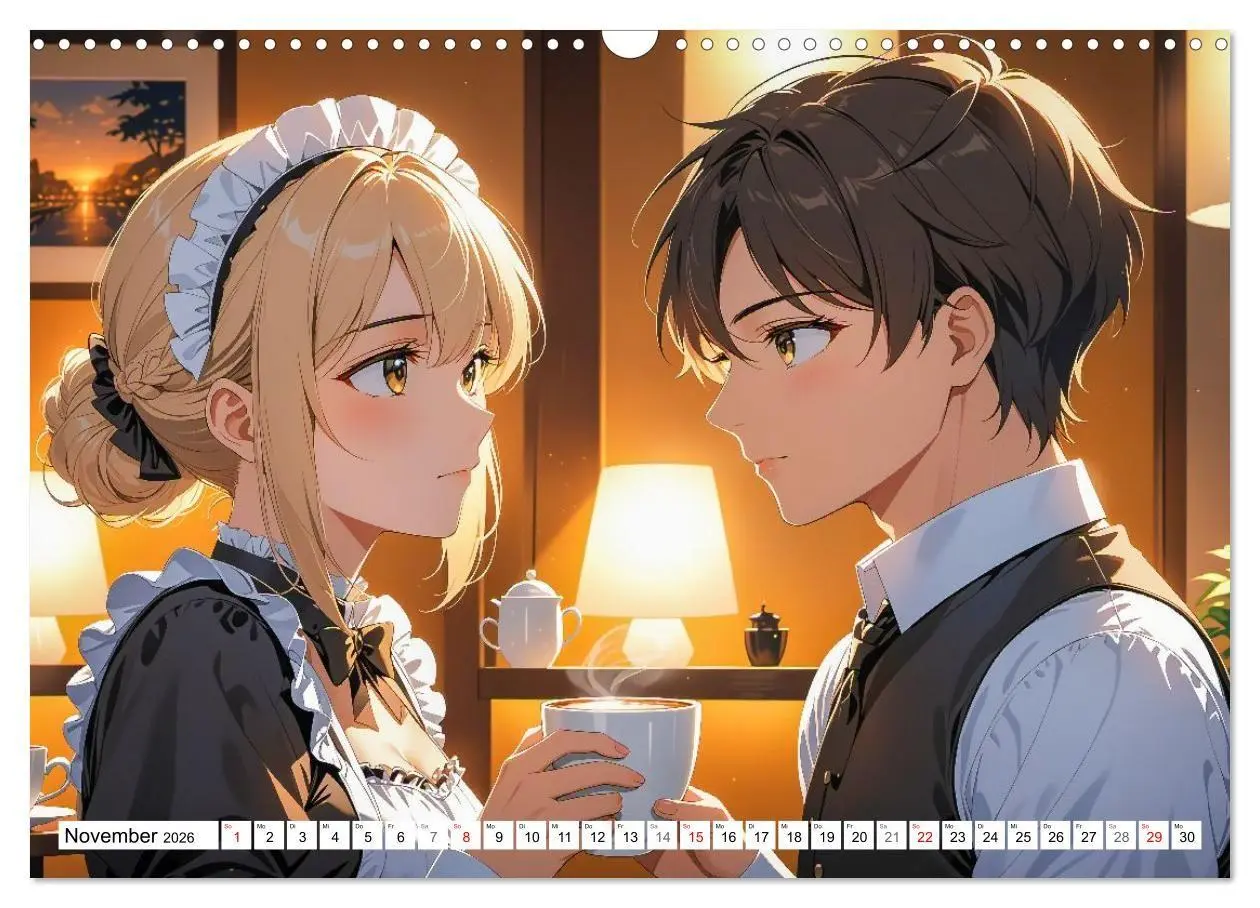 Bild: 9783516670349 | Manga Café Träume - Kawaii Anime-Kalender voller süßer Momente...