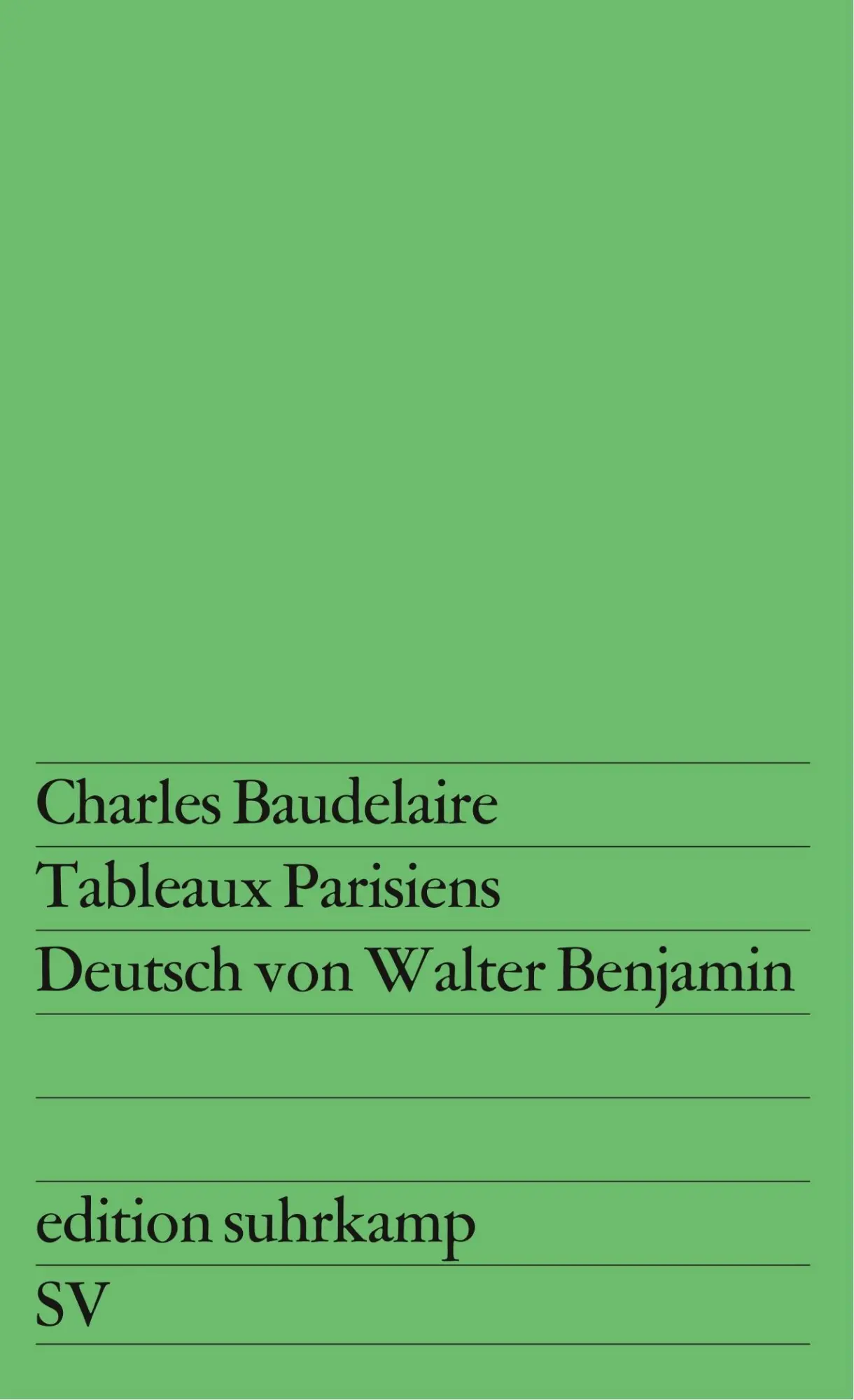 Cover: 9783518100349 | Tableaux Parisiens | Charles Baudelaire | Taschenbuch | 99 S.
