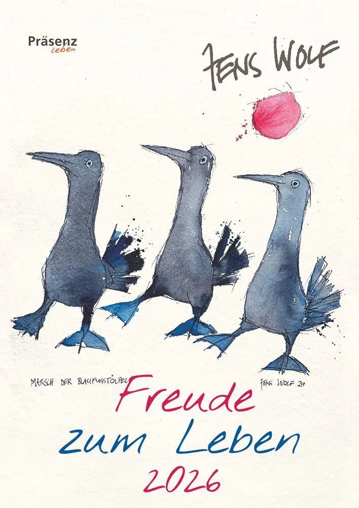 Cover: 9783985490349 | Freude zum Leben 2026 | Monatskalender mit Motiven von Jens Wolf