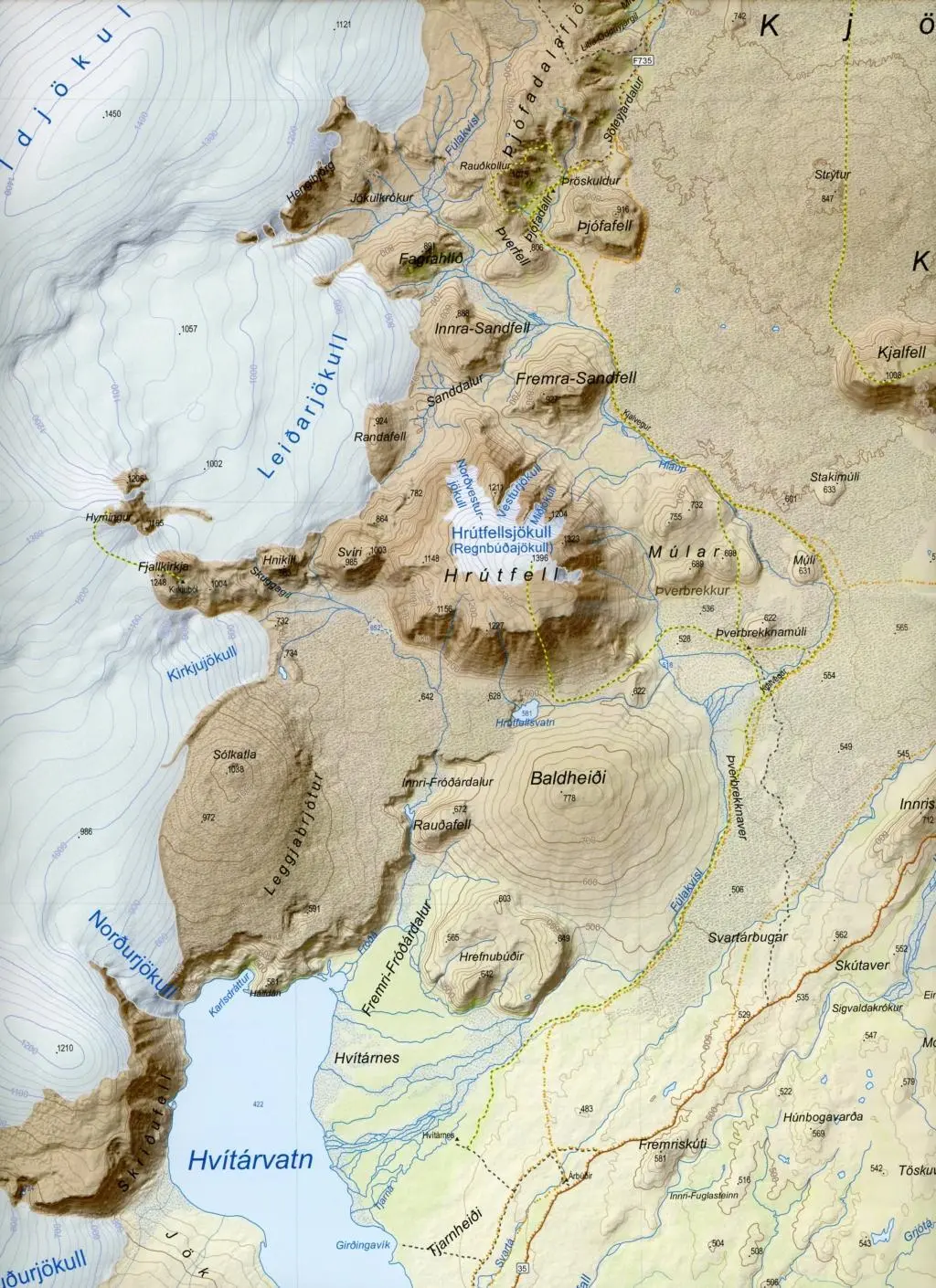Bild: 9789979330349 | Island Serkort 03 Kjölur - Langjökull - Kerlingarfjöll 1 : 100 000...