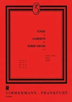 Cover: 9790010800349 | Schule Fur Clarinet Op.79 Compl. | komplett | Robert Kietzer | Buch