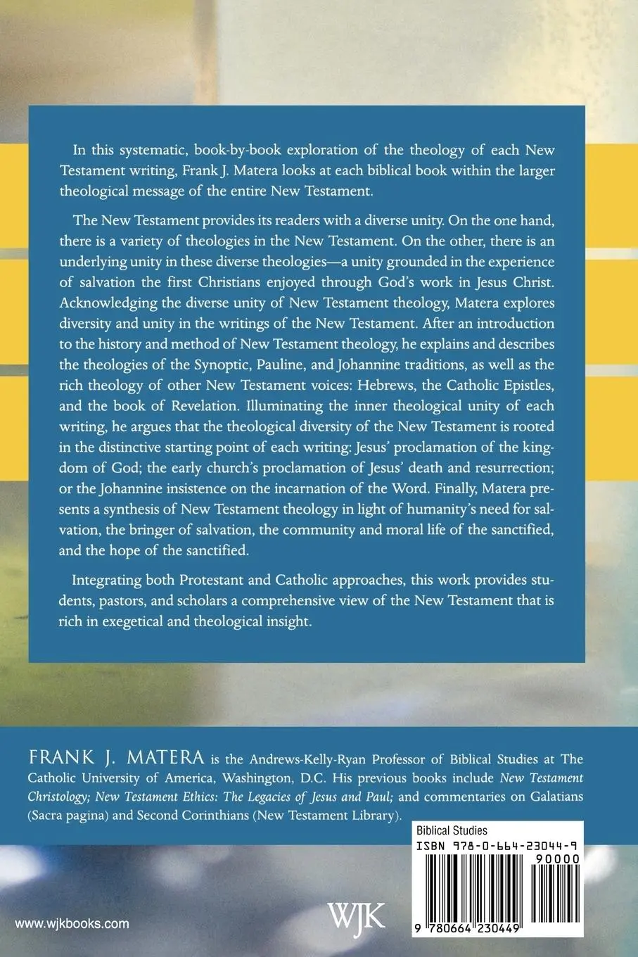 Rückseite: 9780664230449 | New Testament Theology | Exploring Diversity and Unity | Matera | Buch