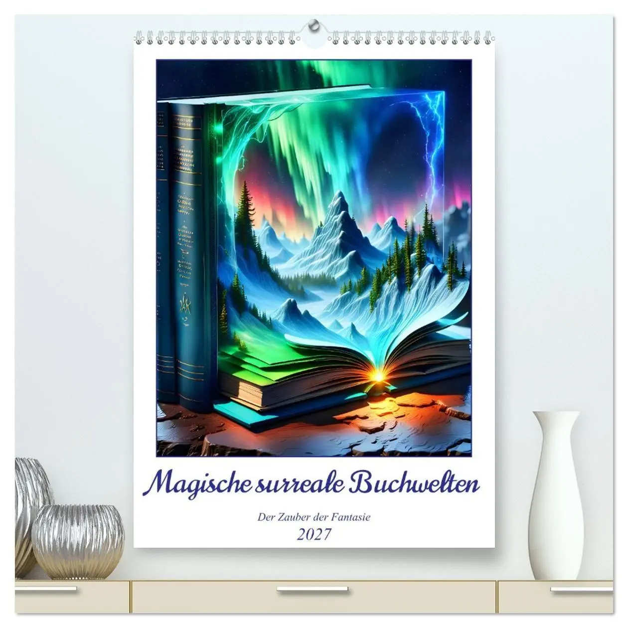 Cover: 9783569060449 | Magische surreale Buchwelten (hochwertiger Premium Wandkalender...