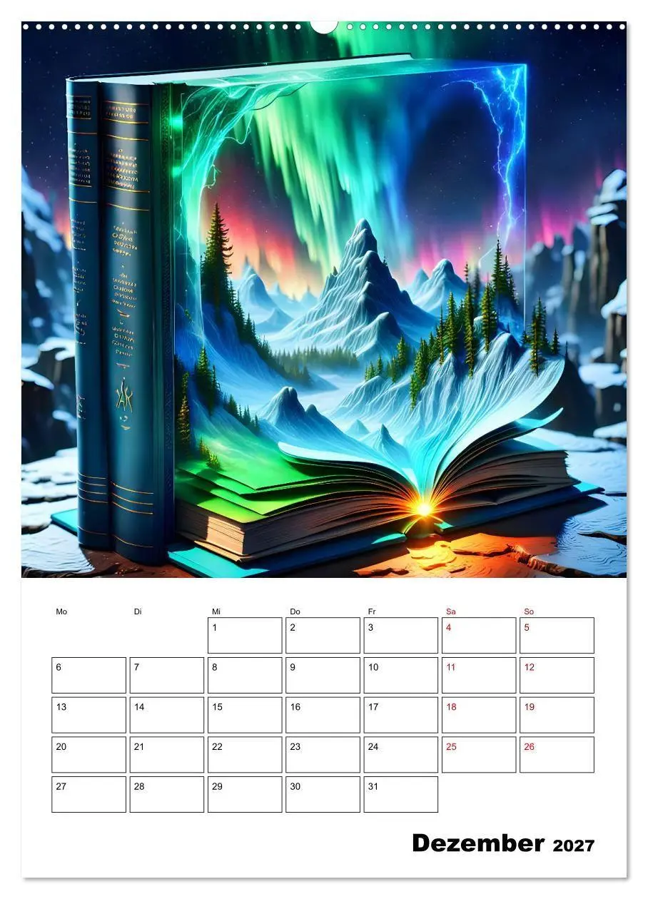 Bild: 9783569060449 | Magische surreale Buchwelten (hochwertiger Premium Wandkalender...