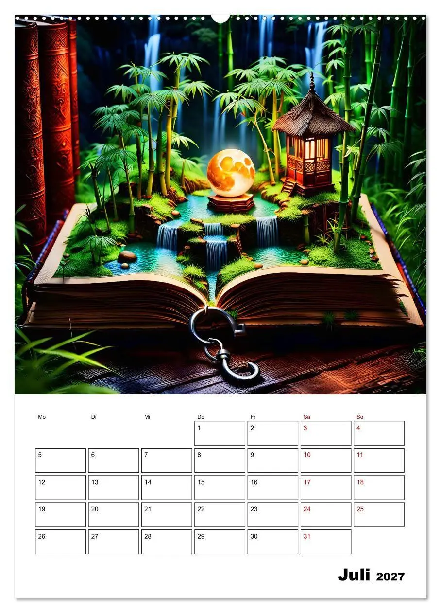 Bild: 9783569060449 | Magische surreale Buchwelten (hochwertiger Premium Wandkalender...