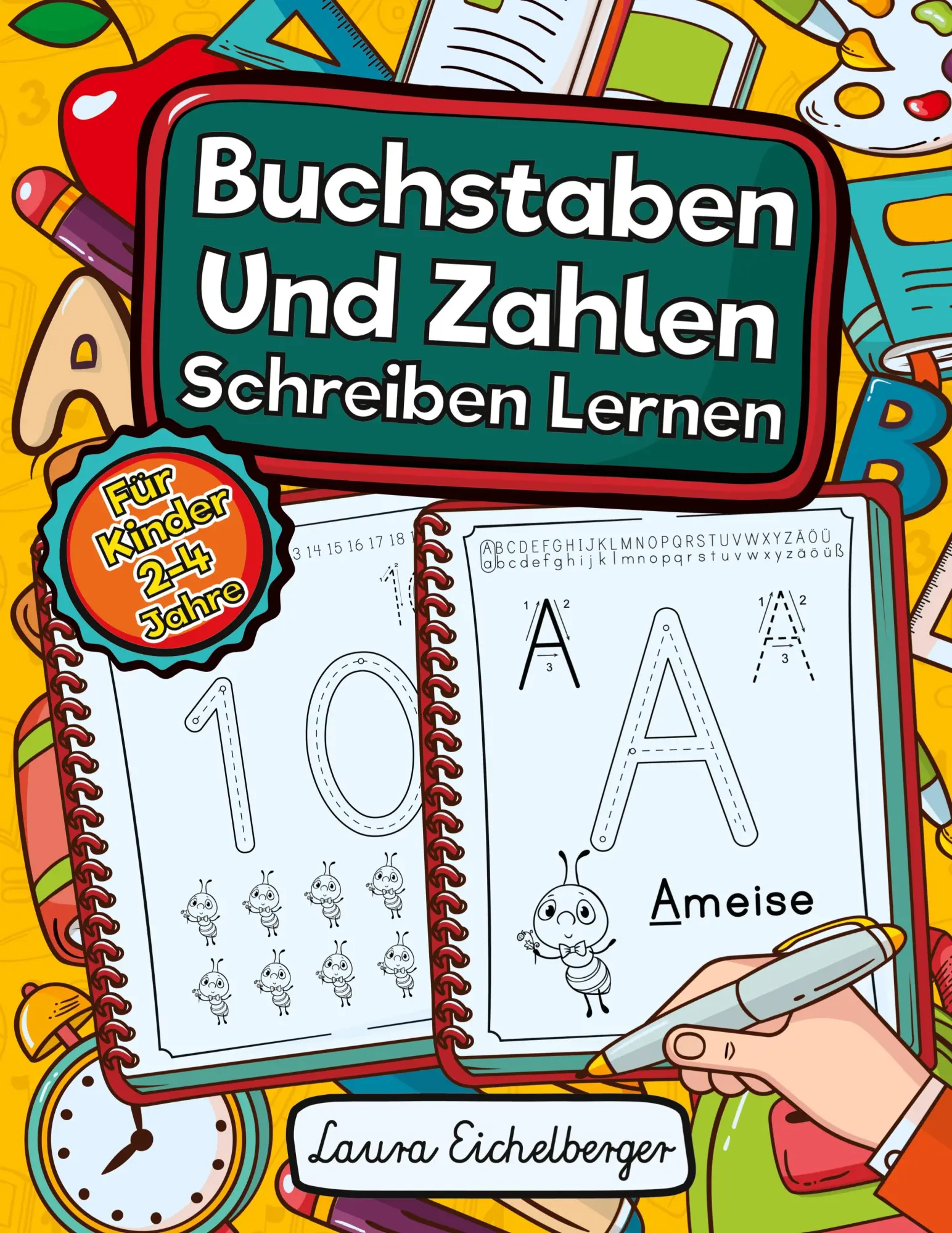 Cover: 9783969260449 | Buchstaben Und Zahlen Schreiben Lernen Für Kinder 2-4 Jahre | Buch