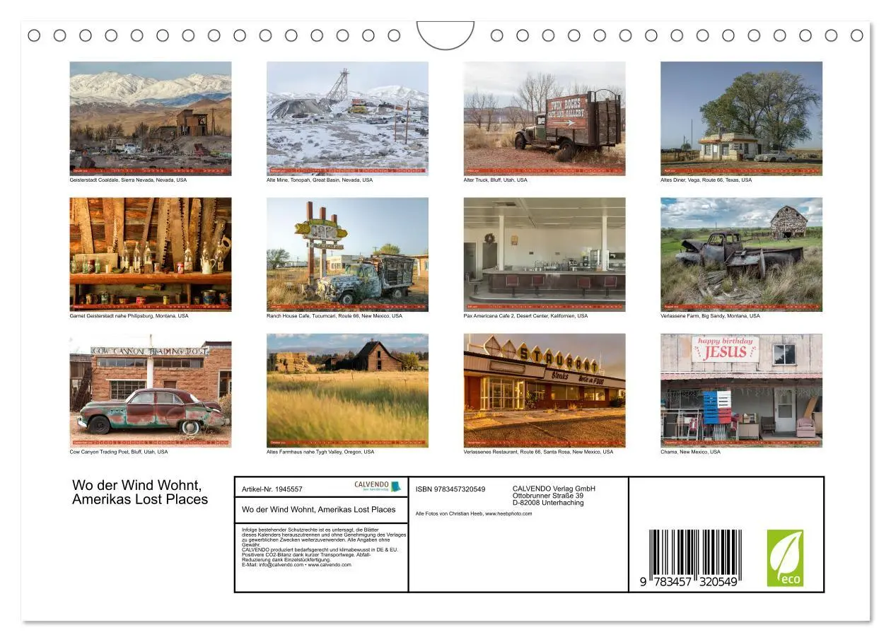 Bild: 9783457320549 | Wo der Wind Wohnt, Amerikas Lost Places (Wandkalender 2026 DIN A4...