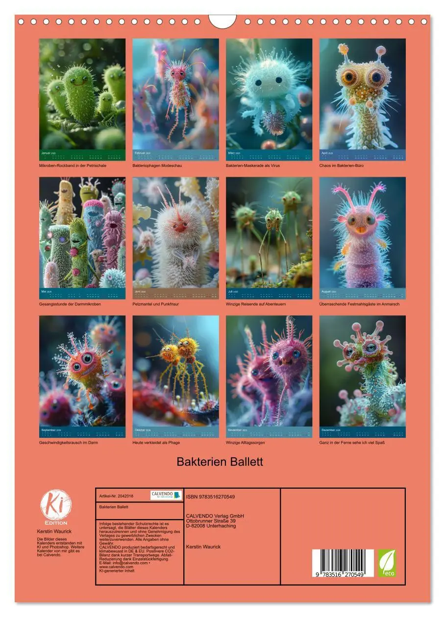 Bild: 9783516270549 | Bakterien Ballett (Wandkalender 2026 DIN A3 hoch), CALVENDO...