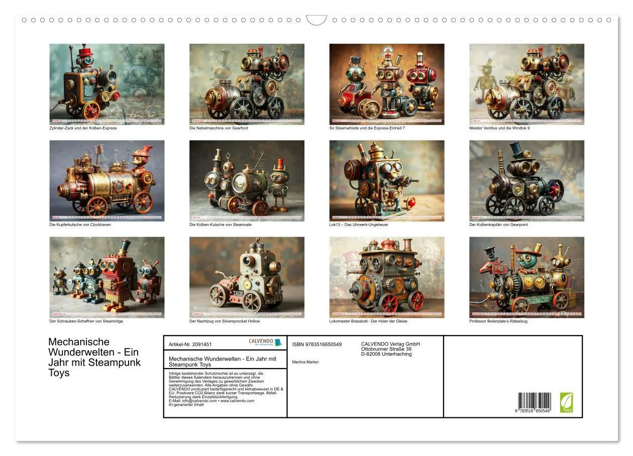 Bild: 9783516650549 | Mechanische Wunderwelten - Ein Jahr mit Steampunk Toys...