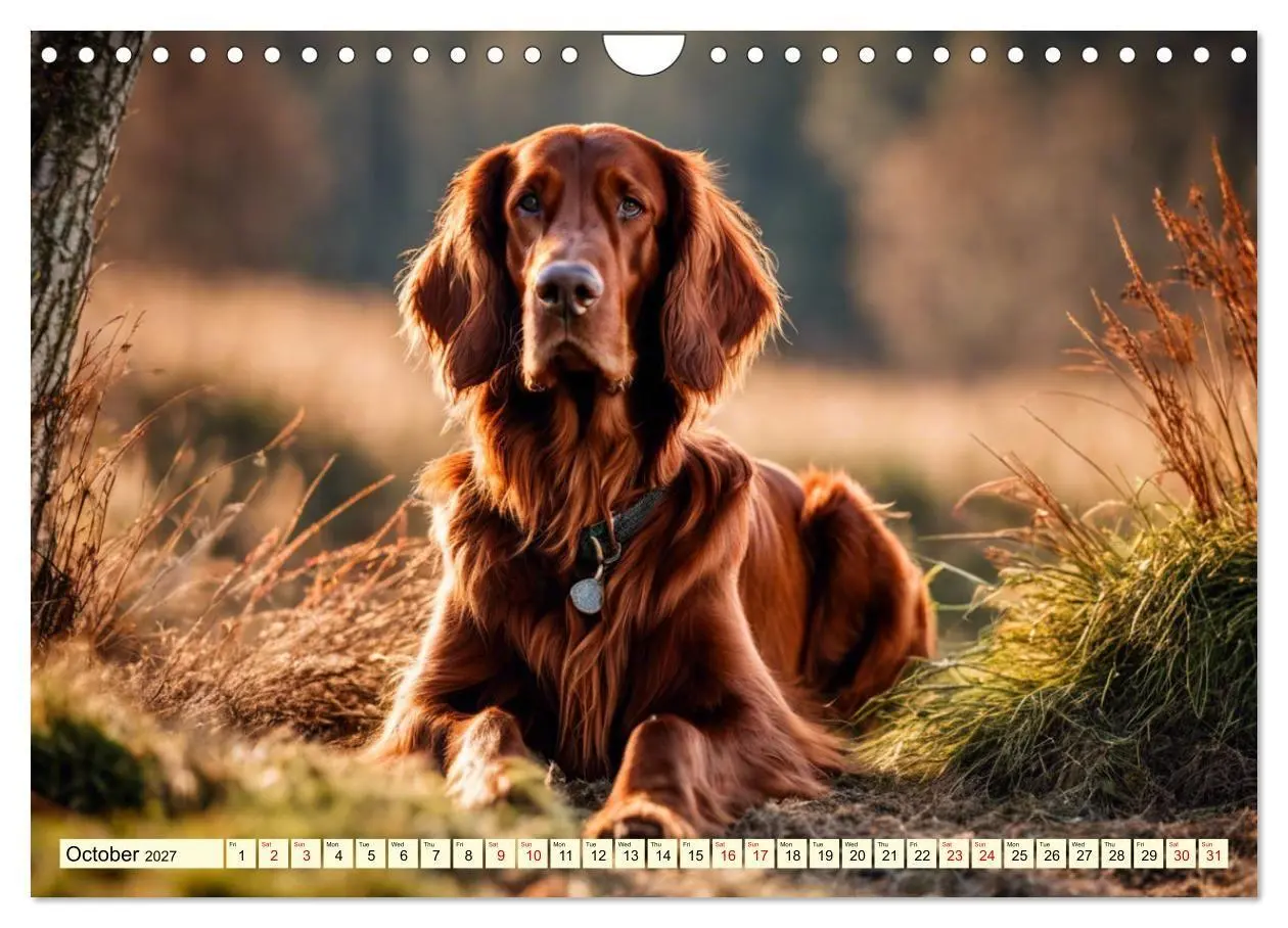 Bild: 9783569120549 | Irish Setter - pure grace (Wall Calendar 2027 DIN A4 landscape),...