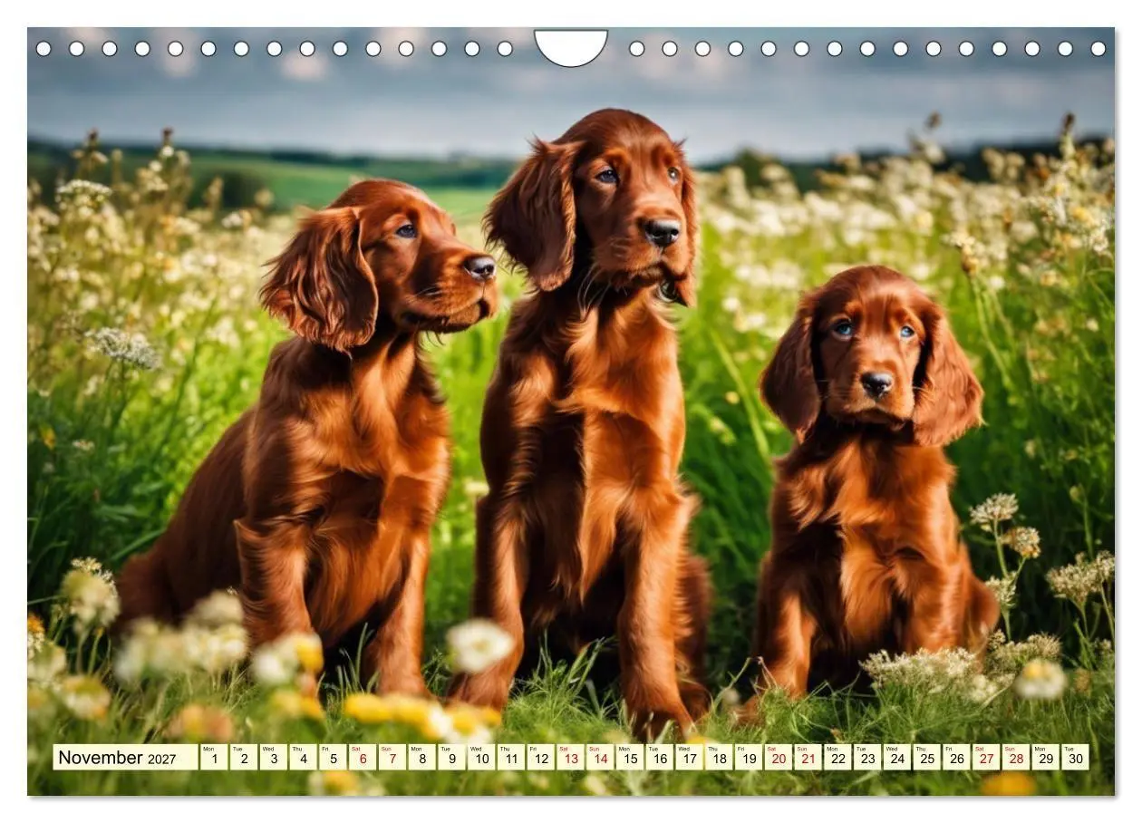 Bild: 9783569120549 | Irish Setter - pure grace (Wall Calendar 2027 DIN A4 landscape),...