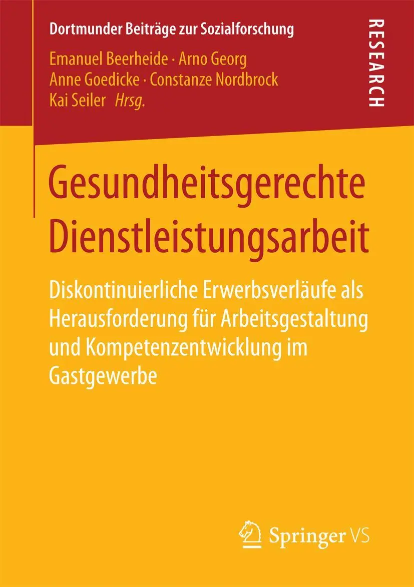 Cover: 9783658150549 | Gesundheitsgerechte Dienstleistungsarbeit | Emanuel Beerheide (u. a.)