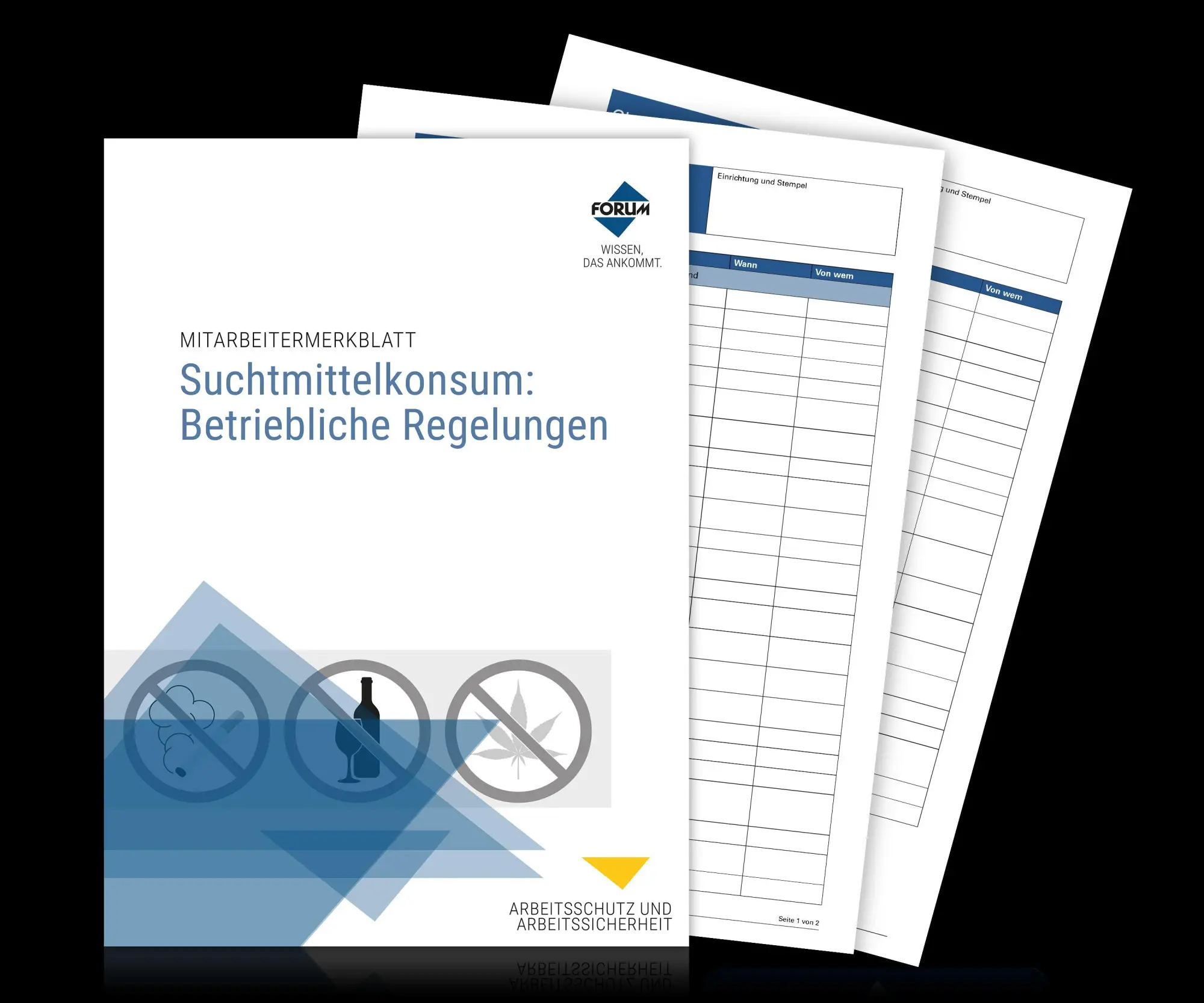 Mitarbeitermerkblatt Suchtmittelkonsum: Betriebliche Regelungen