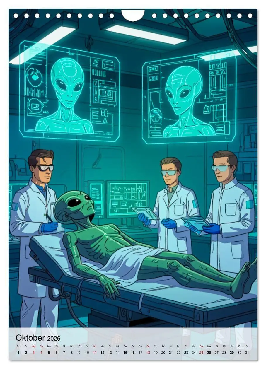 Bild: 9783516710649 | Wir sind nicht allein - UFO-Mythen (Wandkalender 2026 DIN A4 hoch),...