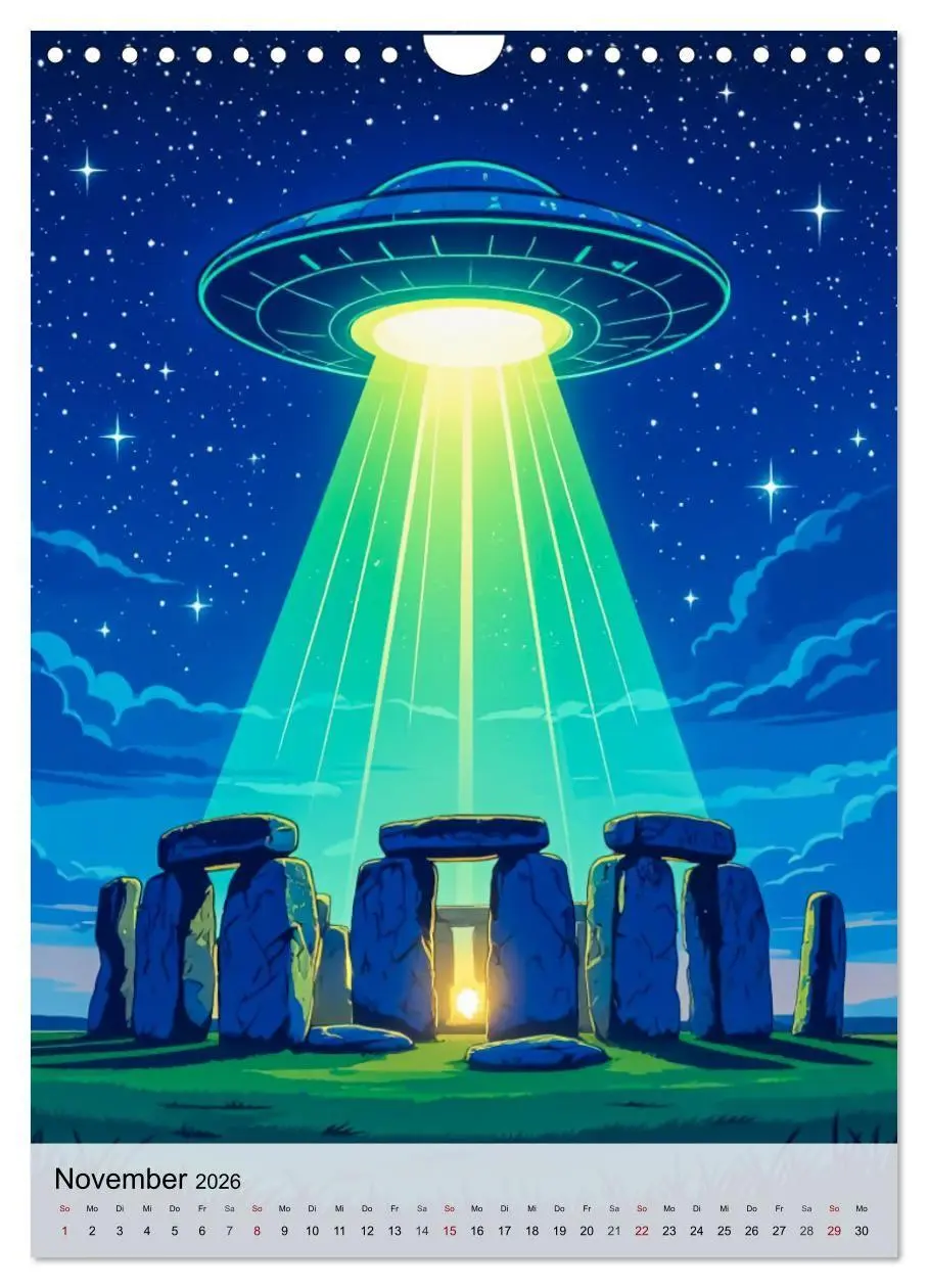 Bild: 9783516710649 | Wir sind nicht allein - UFO-Mythen (Wandkalender 2026 DIN A4 hoch),...