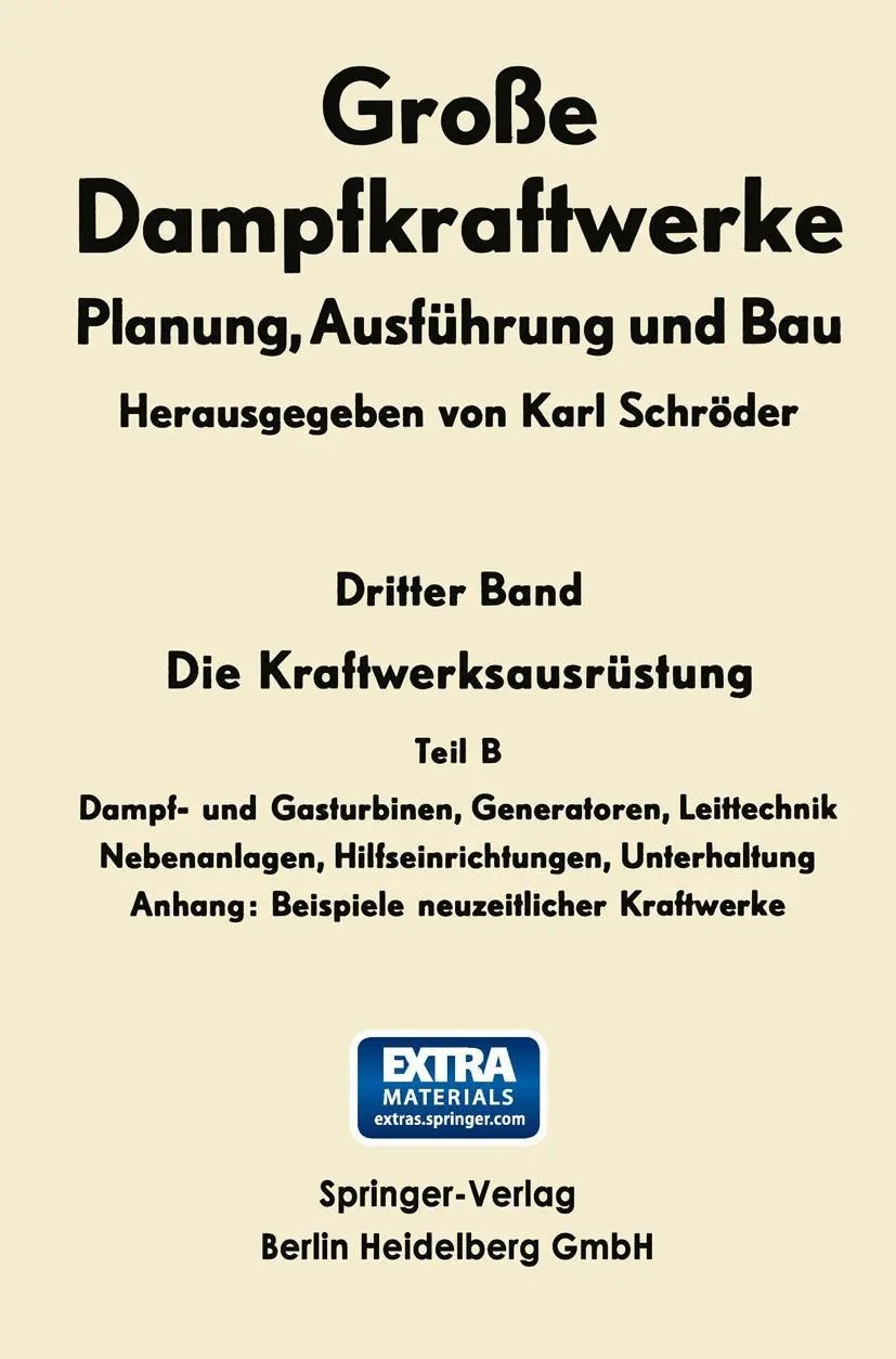 Cover: 9783662240649 | Die Kraftwerksausrüstung | Karl Schröder | Taschenbuch | xx | Deutsch