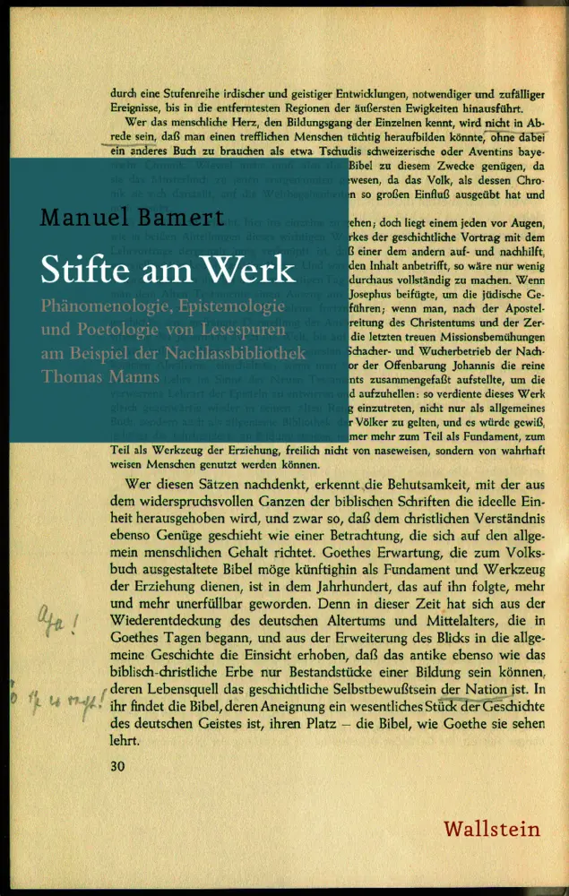 Cover: 9783835350649 | Stifte am Werk | Manuel Bamert | Buch | 372 S. | Deutsch | 2021