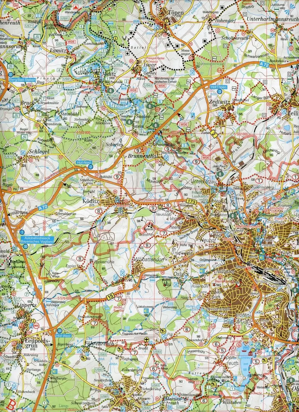 Bild: 9783861160649 | Hofer Land, Landkreis Hof 1 : 50 000. Fritsch Wanderkarte | Deutsch