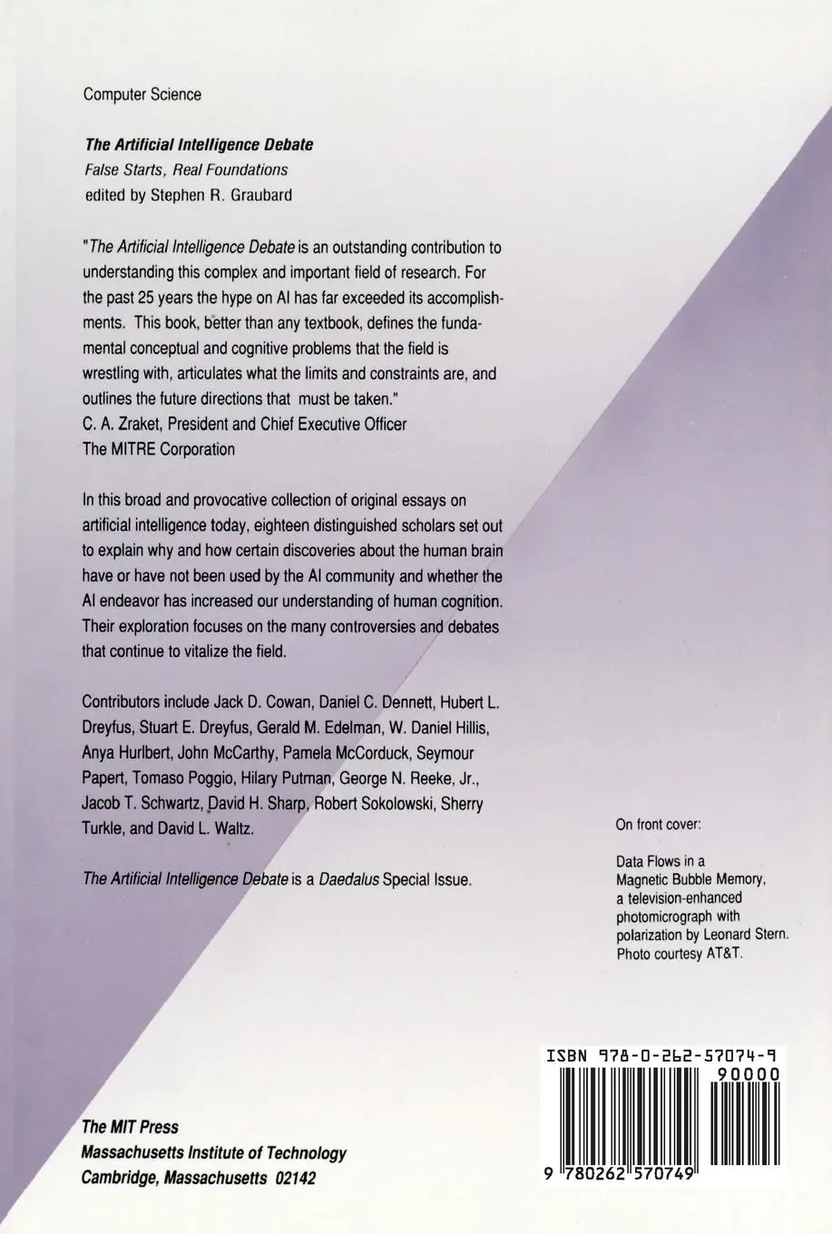Rückseite: 9780262570749 | The Artificial Intelligence Debate | False Starts, Real Foundations