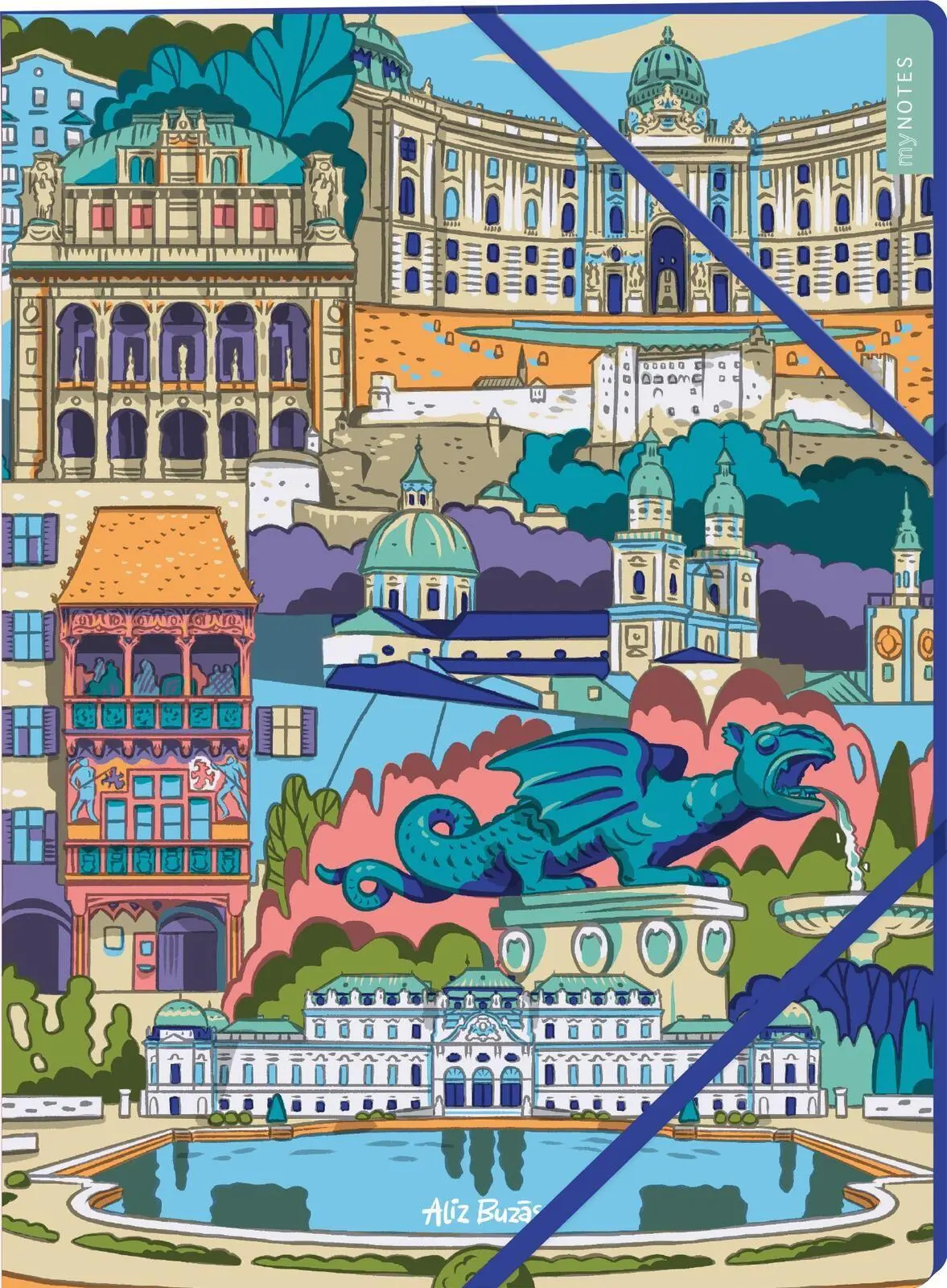 Cover: 4014489140849 | myNOTES Papeterie: Sammelmappe Österreich - Glanzpunkte Architektur