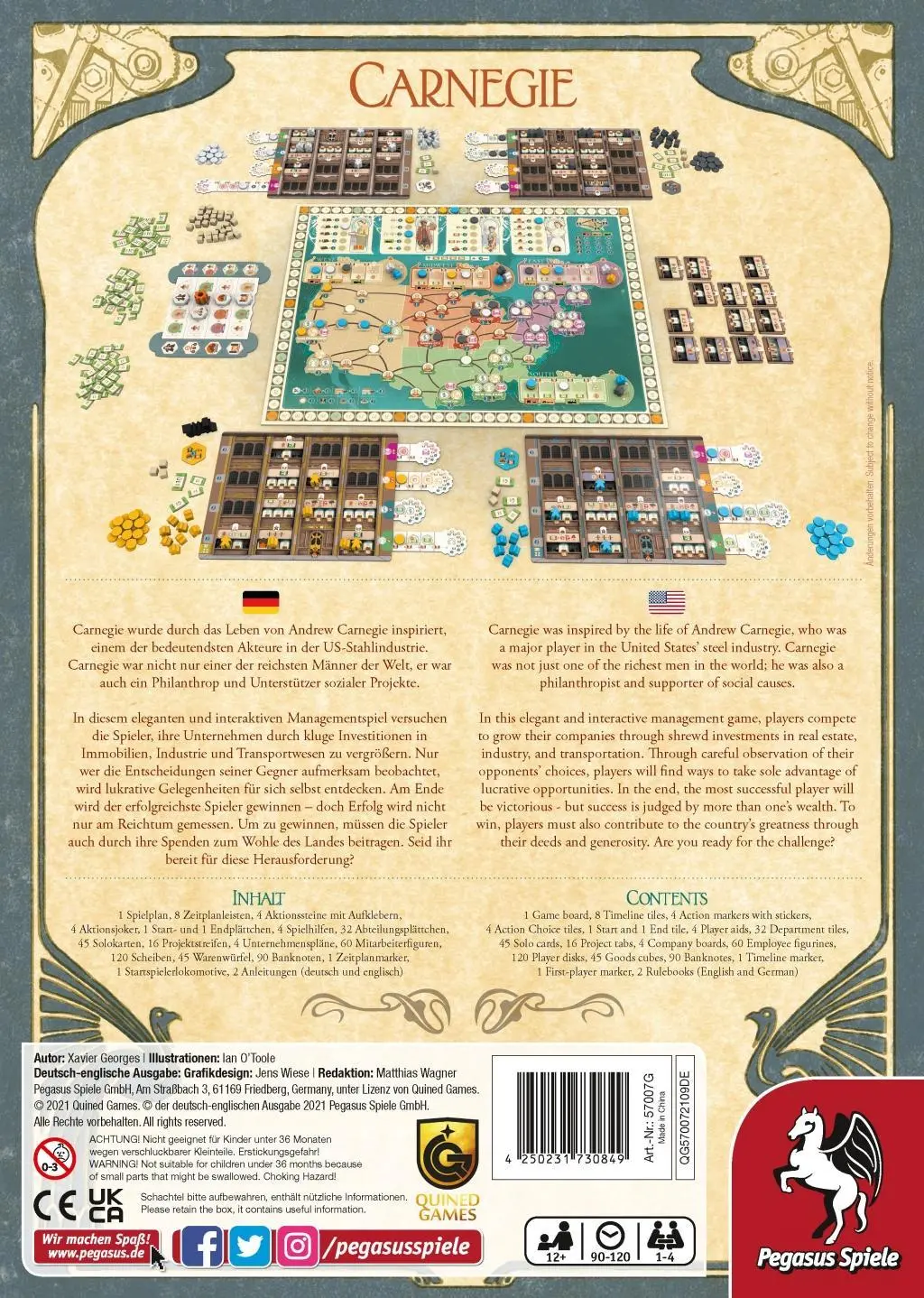 Bild: 4250231730849 | Carnegie | Xavier Georges | Spiel | Brettspiel | 57007G | Deutsch