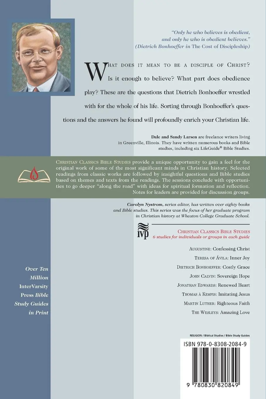 Rückseite: 9780830820849 | Dietrich Bonhoeffer | Costly Grace | Dale Larsen (u. a.) | Taschenbuch