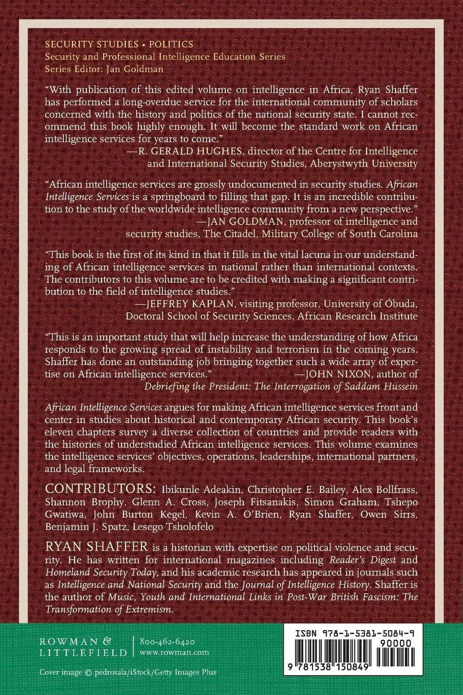 Rückseite: 9781538150849 | African Intelligence Services | Ryan Shaffer | Taschenbuch | Englisch