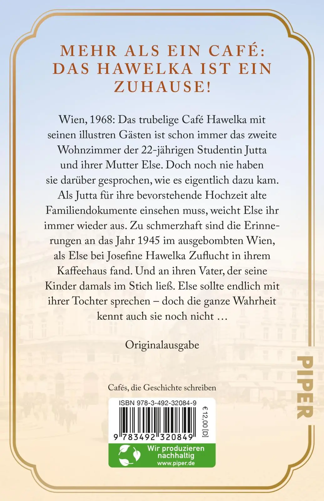 Rückseite: 9783492320849 | Café Hawelka | Maria Wachter | Taschenbuch | 432 S. | Deutsch | 2024