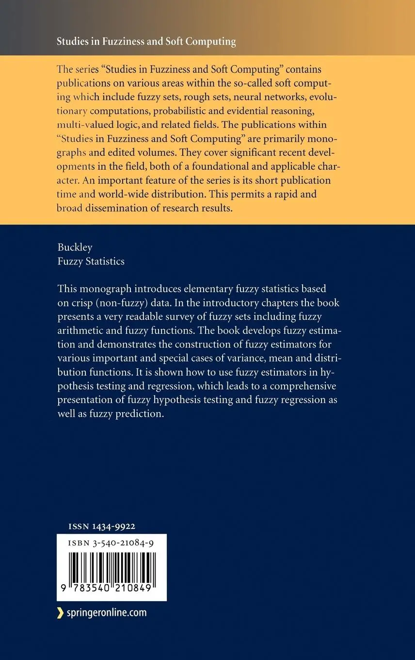 Rückseite: 9783540210849 | Fuzzy Statistics | James J. Buckley | Buch | xi | Englisch | 2004