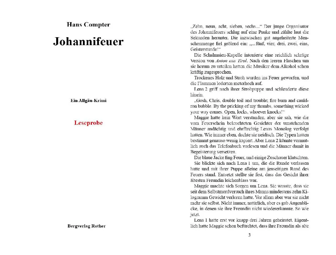 Bild: 9783763370849 | Johannifeuer | Ein Allgäu-Krimi | Hans Compter | Taschenbuch | 240 S.