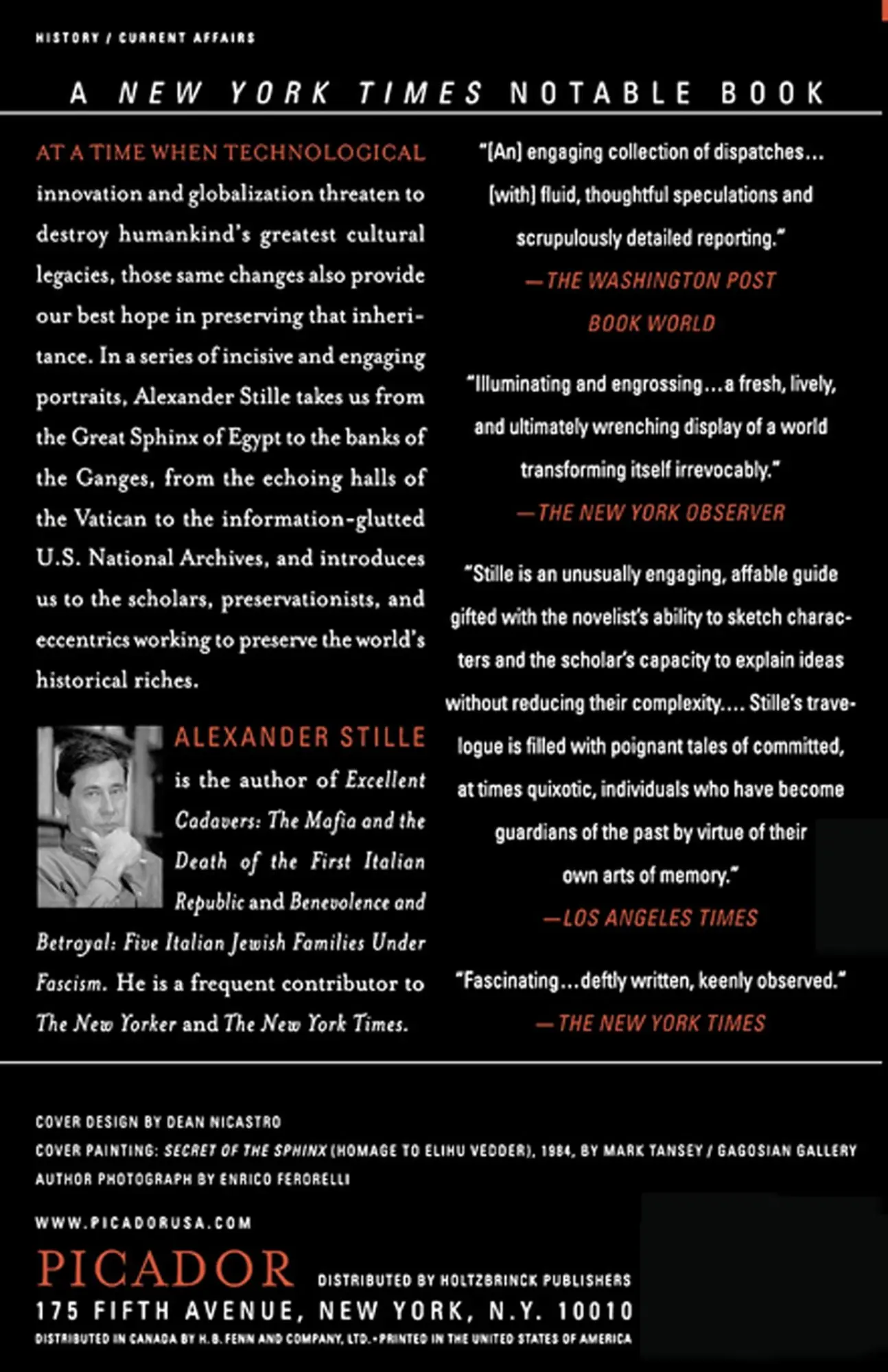 Rückseite: 9780312420949 | The Future of the Past | Alexander Stille | Taschenbuch | Englisch