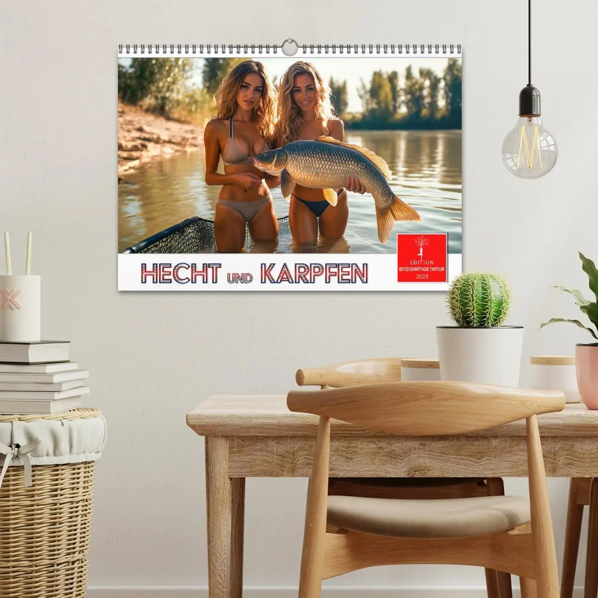 Bild: 9783457210949 | Hecht und Karpfen (Wandkalender 2025 DIN A3 quer), CALVENDO...