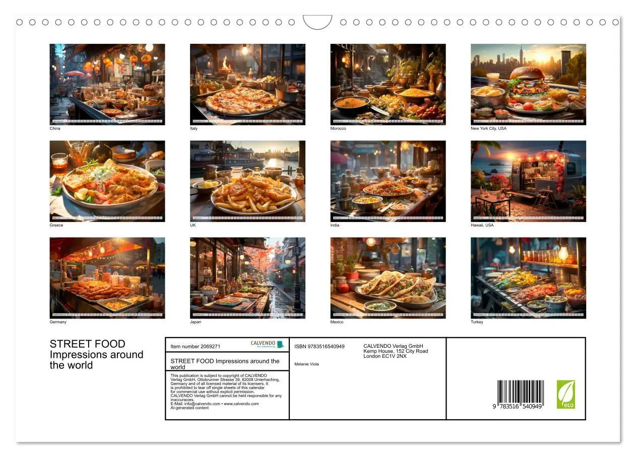 Bild: 9783516540949 | STREET FOOD Impressions around the world (Wall Calendar 2026 DIN A3...