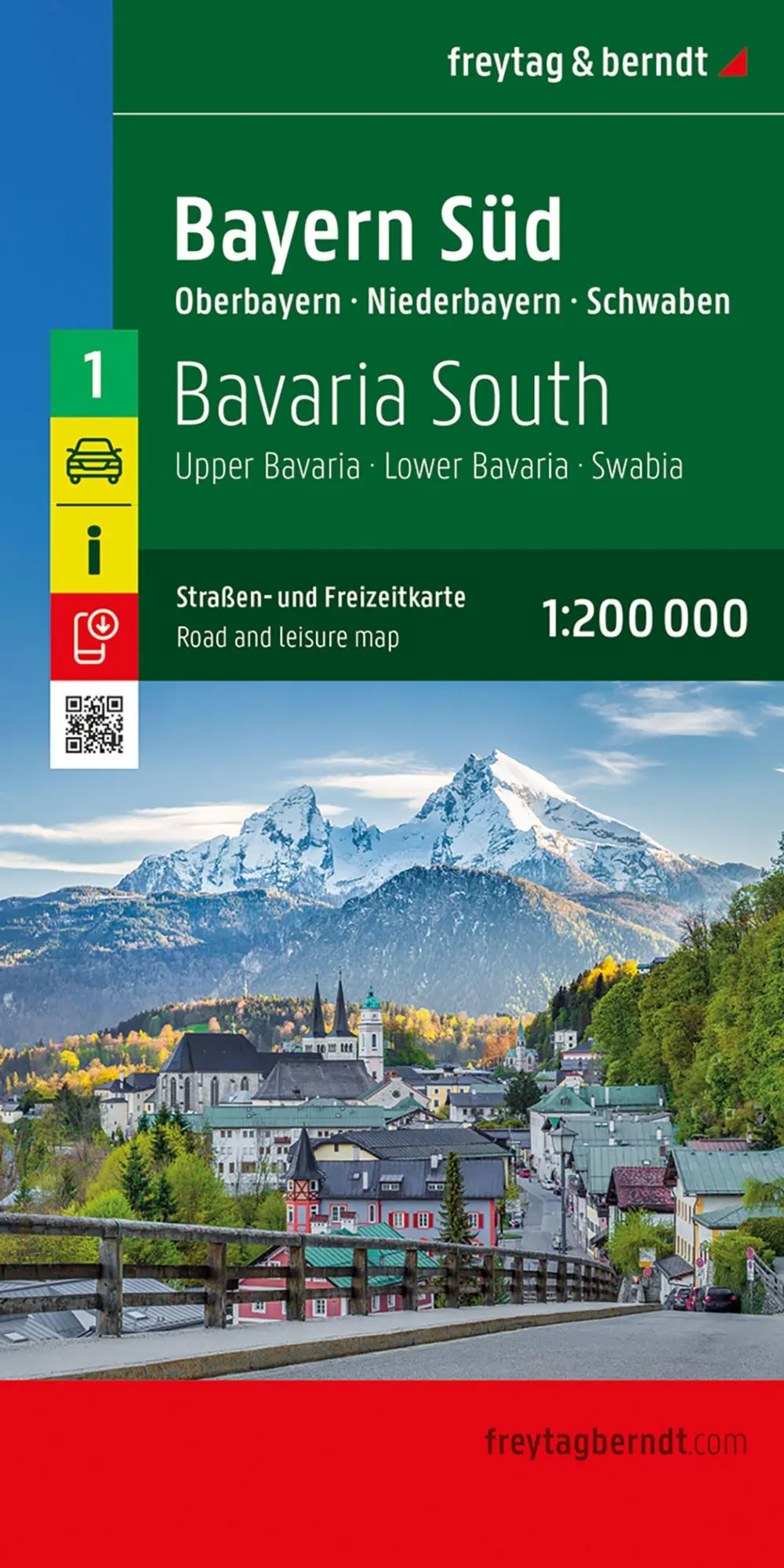 Cover: 9783707920949 | Bayern Süd, Straßen- und Freizeitkarte 1:200.000, freytag &amp; berndt