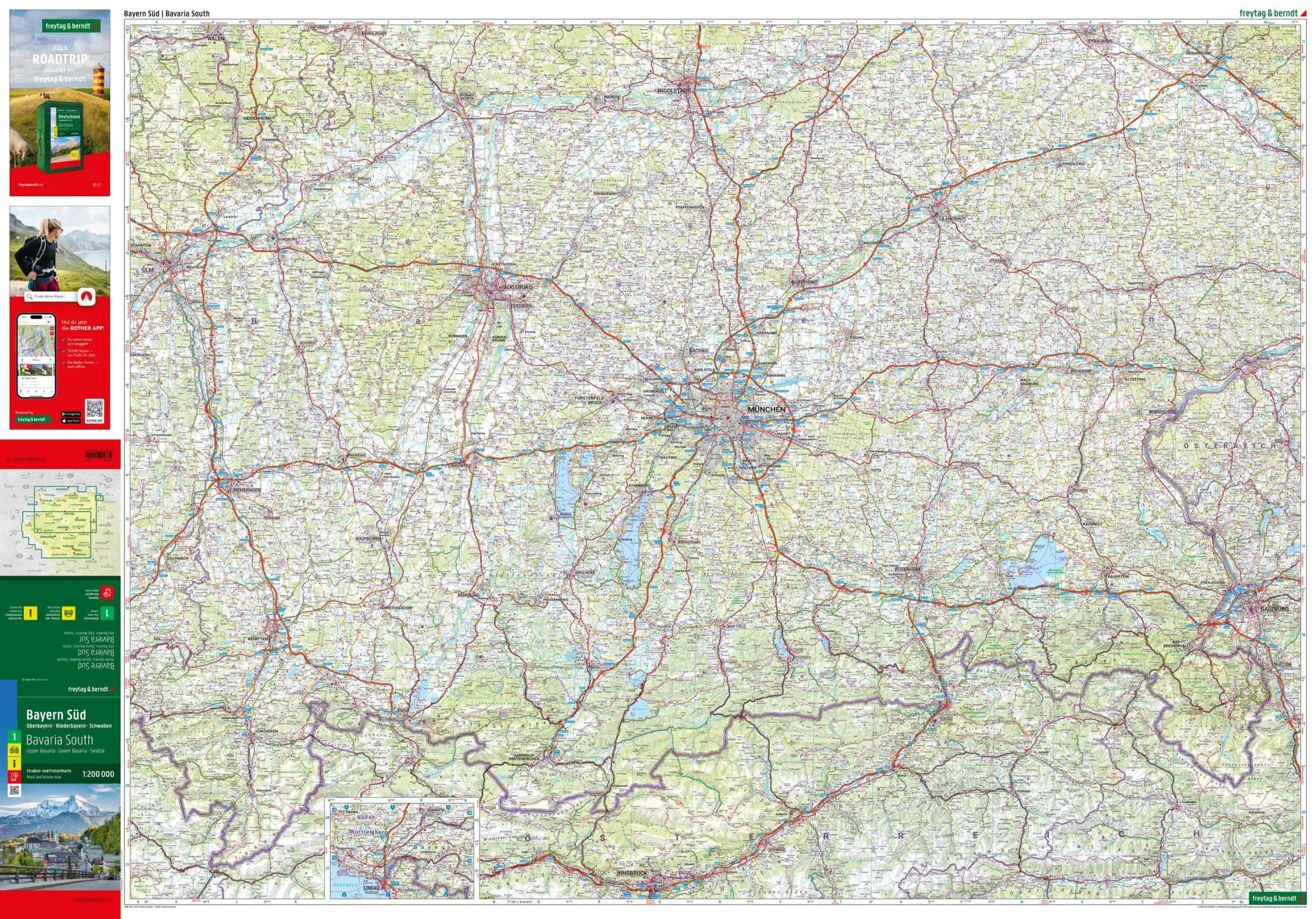 Bild: 9783707920949 | Bayern Süd, Straßen- und Freizeitkarte 1:200.000, freytag &amp; berndt