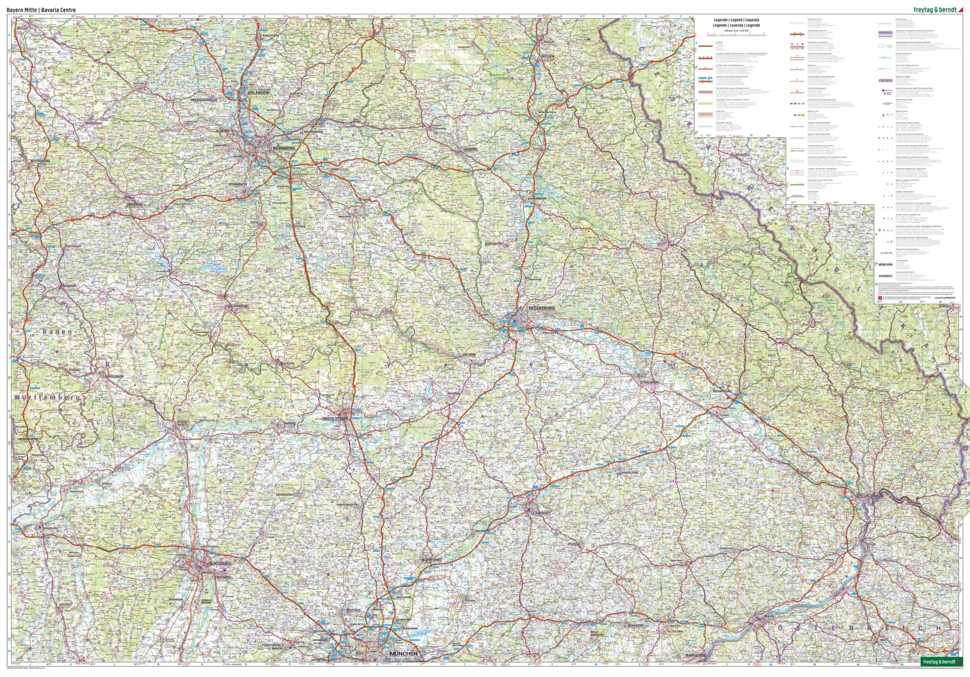 Bild: 9783707920949 | Bayern Süd, Straßen- und Freizeitkarte 1:200.000, freytag &amp; berndt
