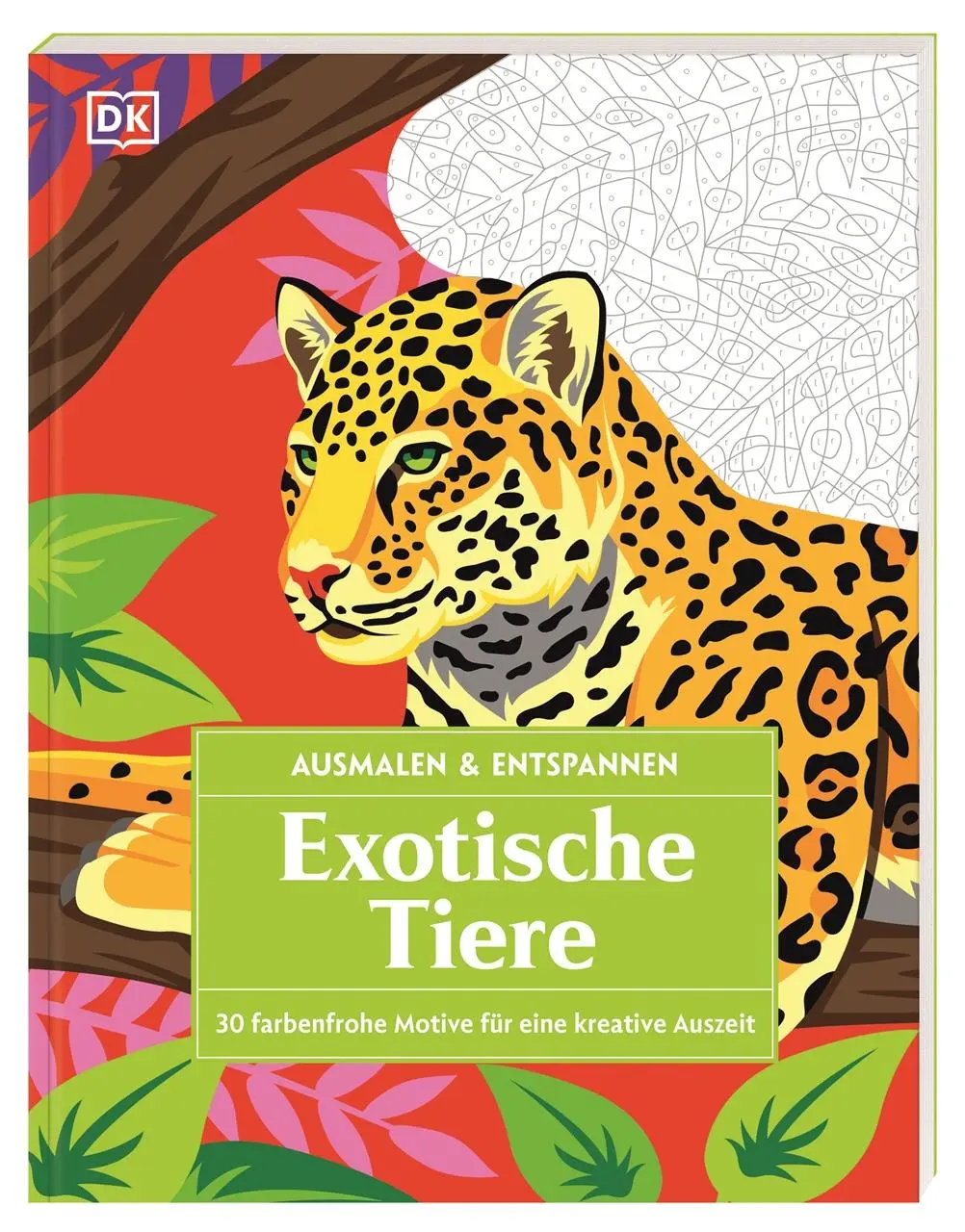 Cover: 9783831050949 | Ausmalen &amp; Entspannen. Exotische Tiere | DK Verlag | Taschenbuch