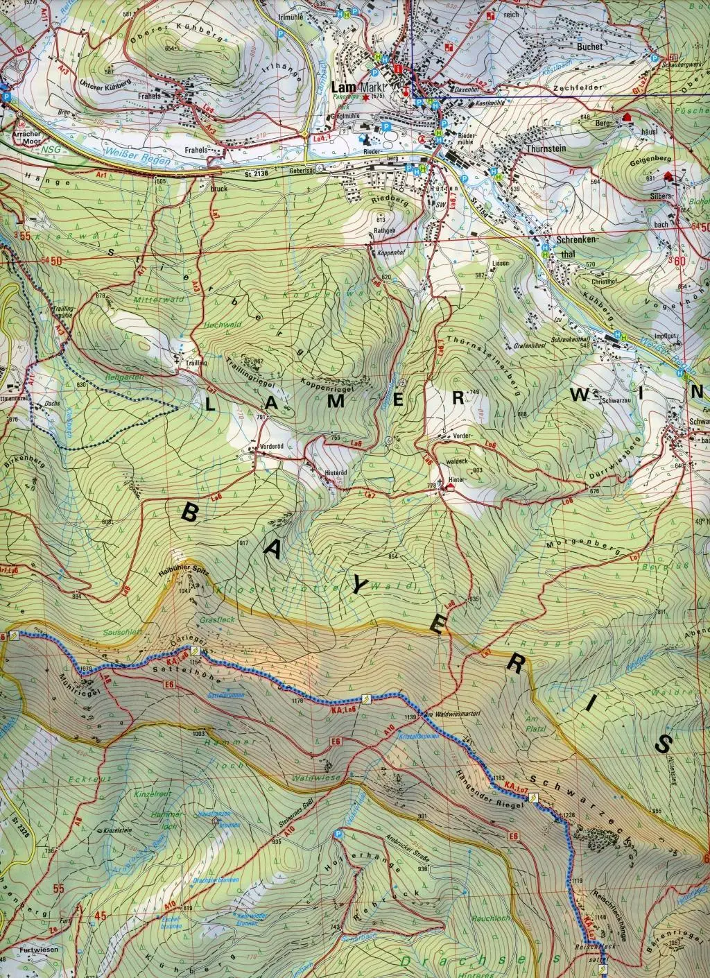 Bild: 9783937530949 | Alpenvereinskarte Bayerischer Wald, Arberregion, Kaitersberg, Osser...