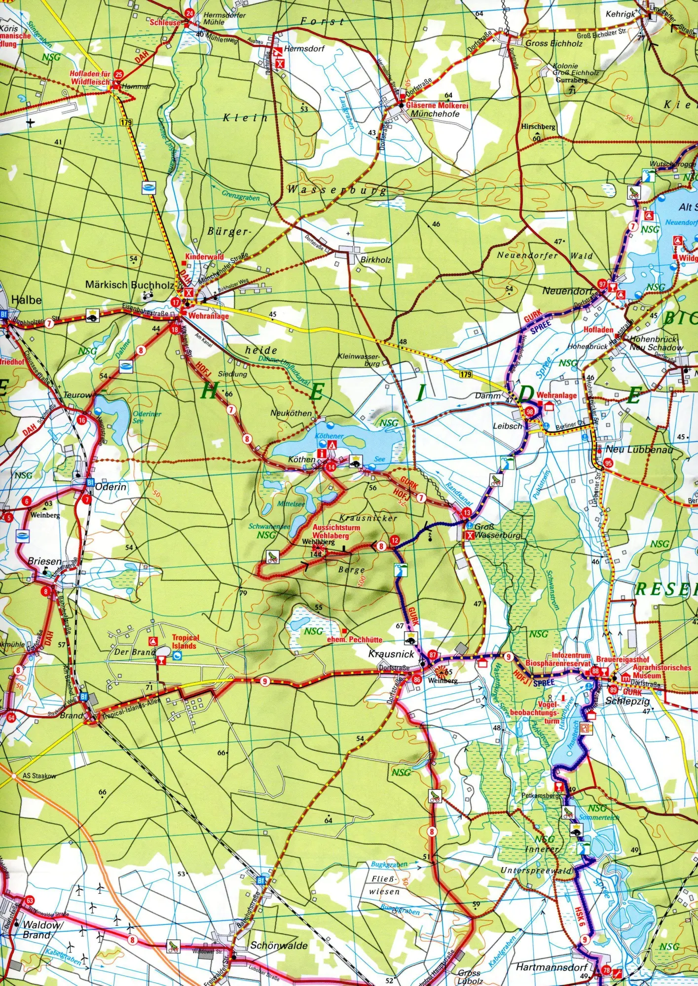 Bild: 9783969900949 | ADFC-Regionalkarte Spreewald Berliner Seengebiet, 1:75.000, mit...