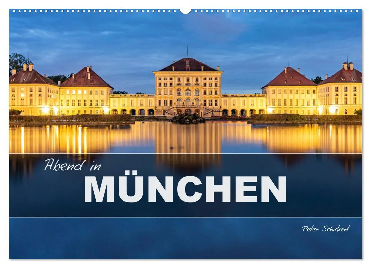 Cover: 9783457341049 | Abend in München (Wandkalender 2026 DIN A2 quer), CALVENDO...