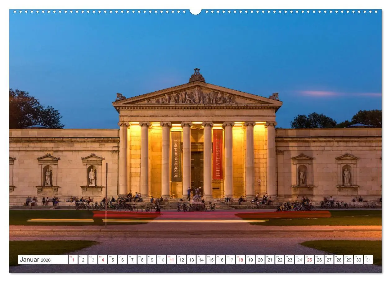 Bild: 9783457341049 | Abend in München (Wandkalender 2026 DIN A2 quer), CALVENDO...