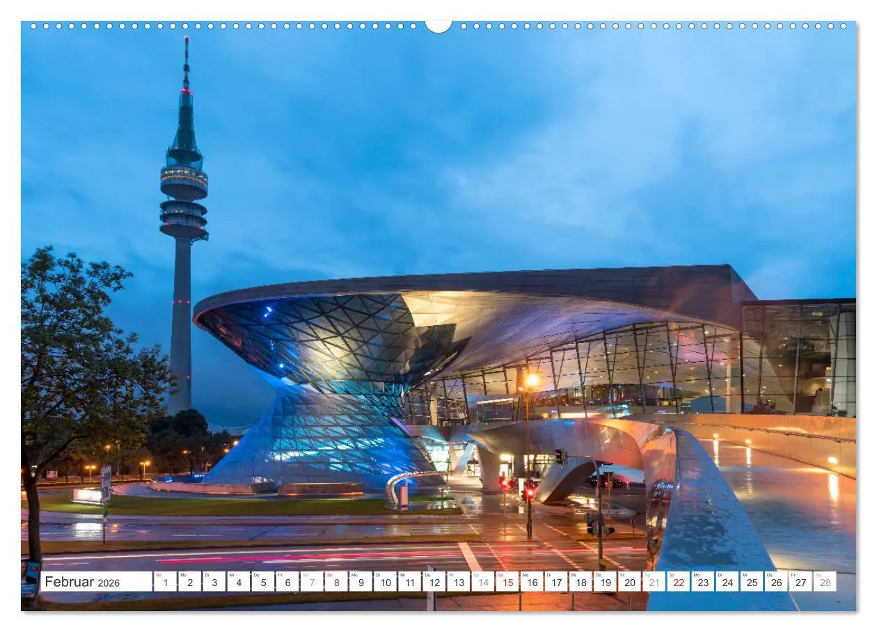 Bild: 9783457341049 | Abend in München (Wandkalender 2026 DIN A2 quer), CALVENDO...