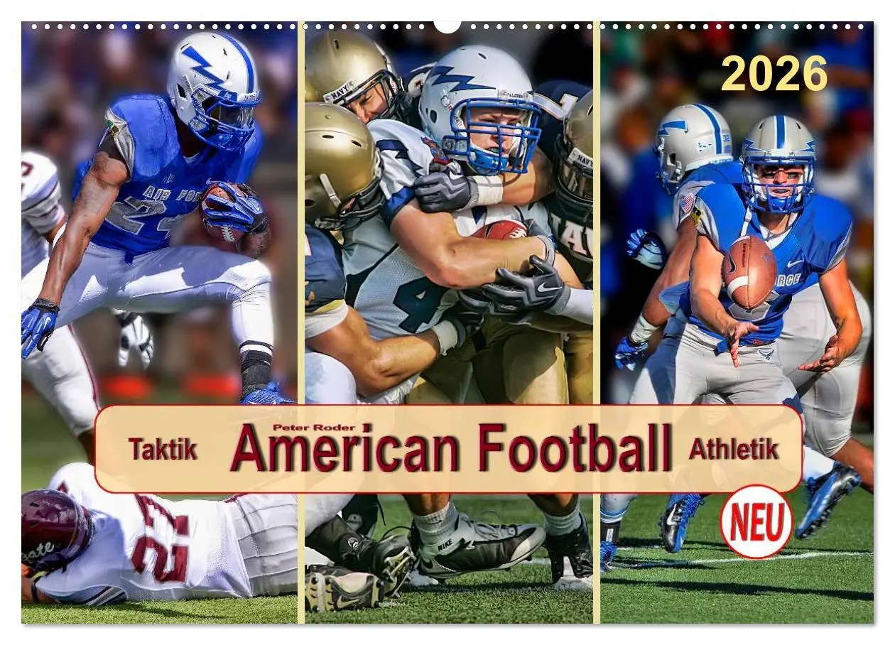 Cover: 9783457961049 | American Football - Taktik und Athletik (Wandkalender 2026 DIN A2...