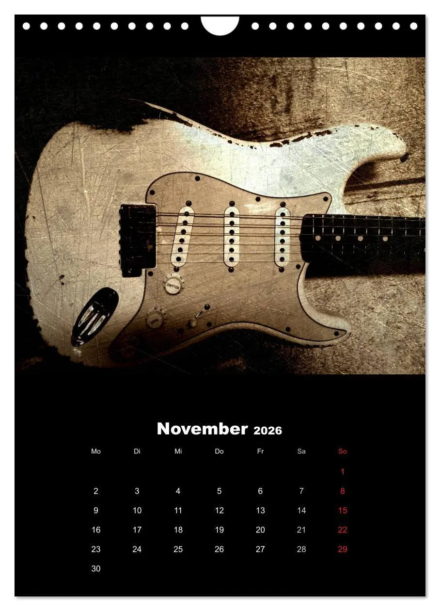 Bild: 9783516431049 | Vintage Gitarren (Wandkalender 2026 DIN A4 hoch), CALVENDO...