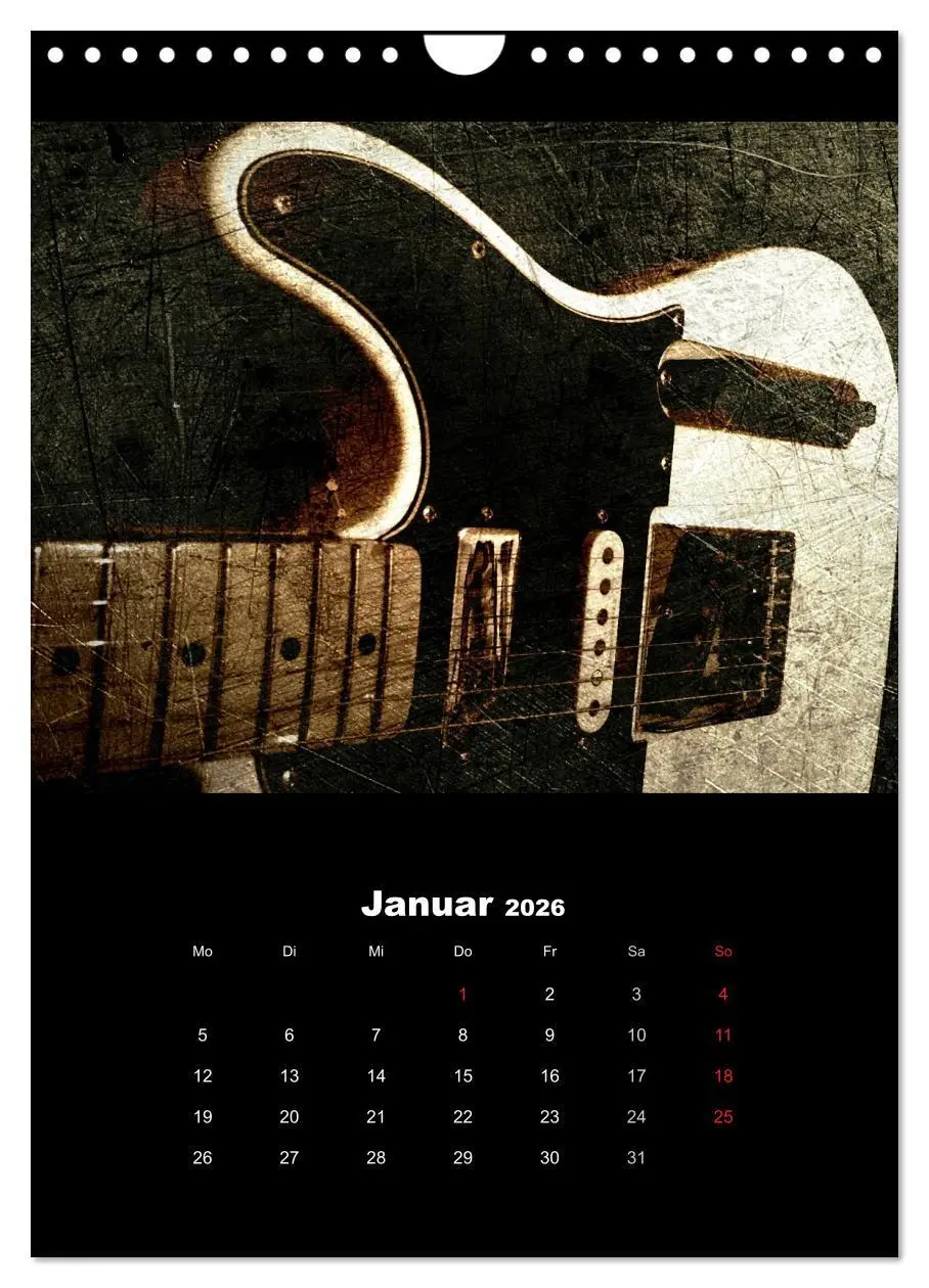 Bild: 9783516431049 | Vintage Gitarren (Wandkalender 2026 DIN A4 hoch), CALVENDO...